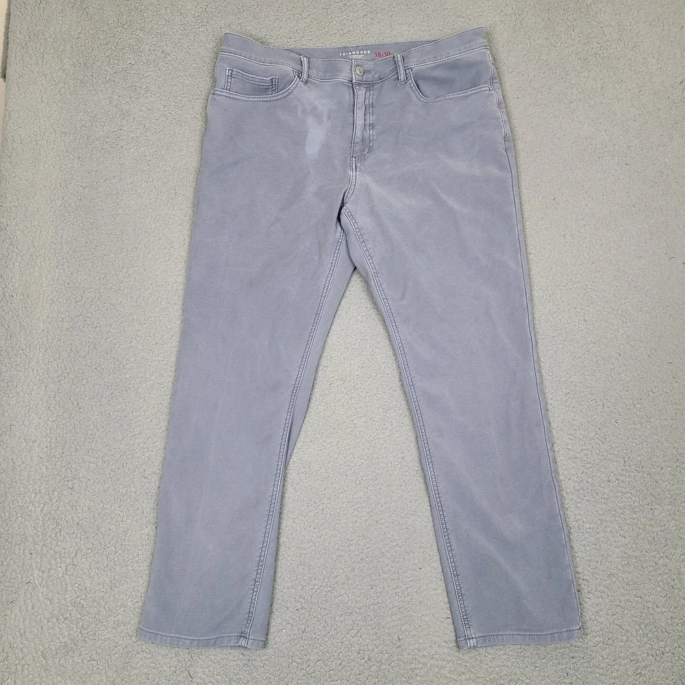 7Diamonds Generation 5 Pocket Jeans Men's 38x29 Gray Denim‎ Stretch Straight Leg